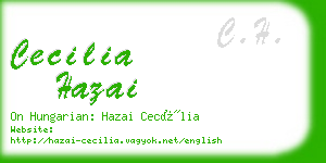 cecilia hazai business card